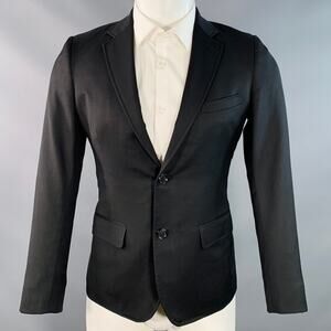 BAND OF OUTSIDERS Size 36 Black Wool Blend Single Breasted Sport Coat